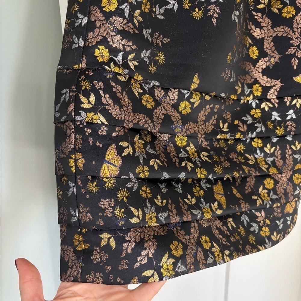 Ted Baker London Dotalle Kyoto Garden Jacquard Midi Skirt Sz 2 - Picture 7 of 11